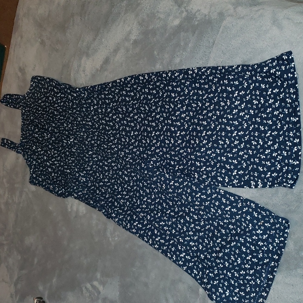 Wonder Nation Women's 1 piece Navy Flowers Size L (10/12)